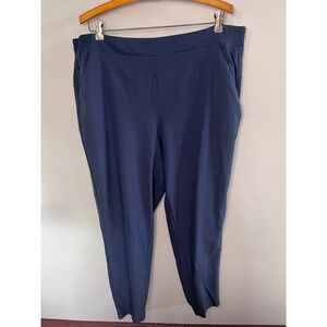 Calia Golf Long Drive Pants Womens XXL Navy Blue Ankle Length Elastic Waist New